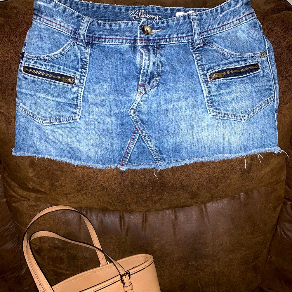 Billabong Adorable Denim Mini Skirt Size 7
